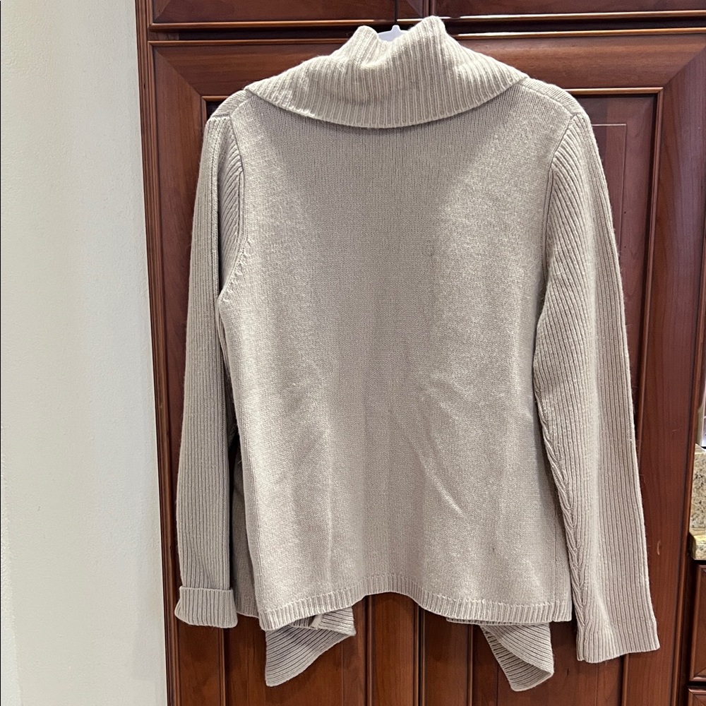 Sundance Wool Beige Ribbed Cardigan - Picture 3 of 3